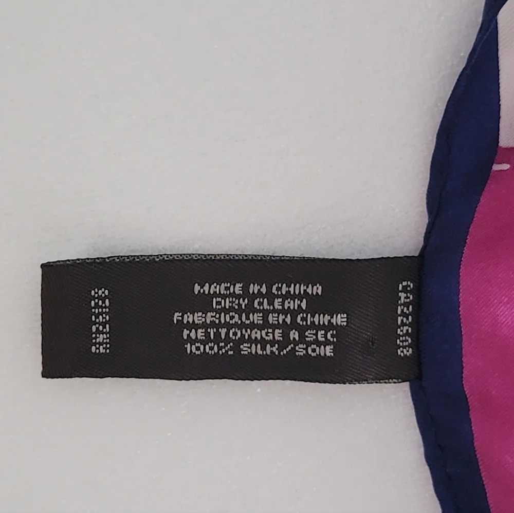 Coach Multicolor Geometric Print 100% Silk Scarf Y2K - Picture 4 of 9